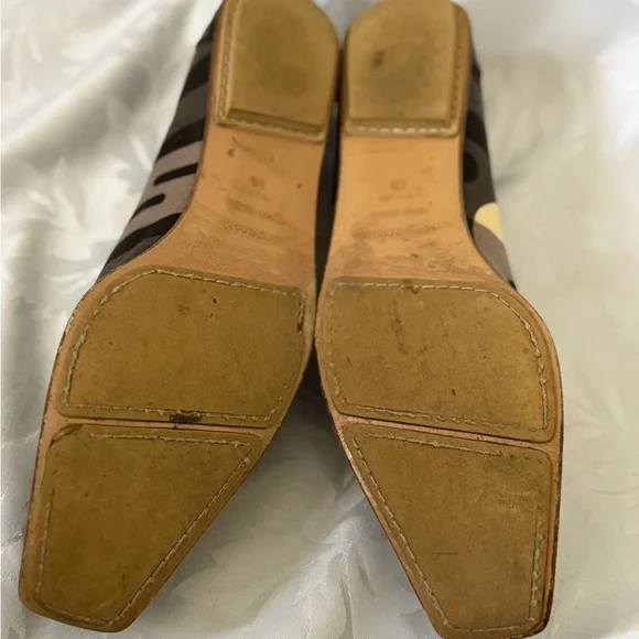 Vintage RARE Y2K Sergio Rossi Colorblock Printed Loafers - Picture 5 of 6